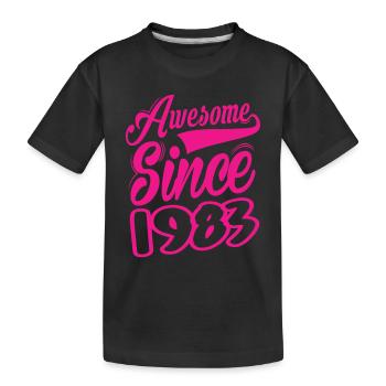 Génial depuis 1983 - T-shirt bio Premium Enfant - noir - Devant