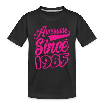 Awesome Since 1985 - Kids' Premium Organic T-Shirt - black - Front