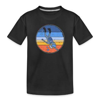 Drôle Vintage Plongée Plongée Rétro - T-shirt bio Premium Enfant - noir - Devant