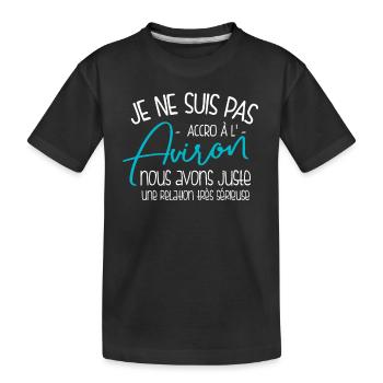 Relation Sérieuse Avec L'aviron - T-shirt bio Premium Enfant - noir - Devant