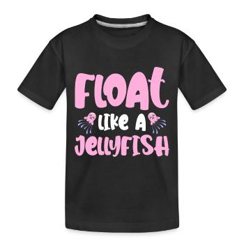Quallen Qualle Ozean Meeresbewohner Motiv - Kinder Premium Bio T-Shirt - Schwarz - Vorne