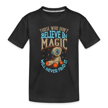 Hexe Okkult Gothic Dunkel Satanisch Unheilige - Kinder Premium Bio T-Shirt - Schwarz - Vorne