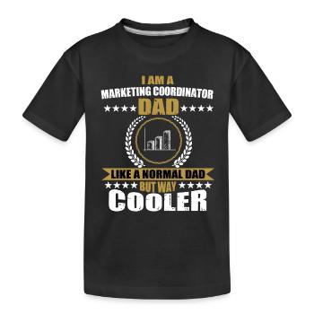 Drôle de coordonnatrice marketing papa - T-shirt bio Premium Enfant - noir - Devant