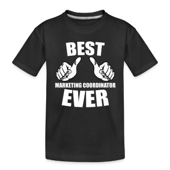 Funny Marketing Coordinator Design - Kids' Premium Organic T-Shirt - black - Front