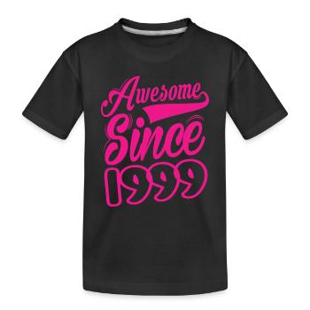 Awesome Since 1999 - Kinder Premium Bio T-Shirt - Schwarz - Vorne