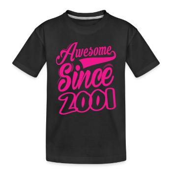 Awesome Since 2001 - Kinder Premium Bio T-Shirt - Schwarz - Vorne