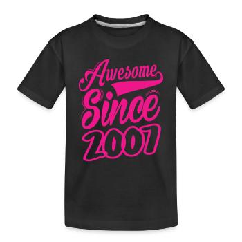 Génial depuis 2007 - T-shirt bio Premium Enfant - noir - Devant