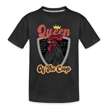 Queen Of The Coop - Kids' Premium Organic T-Shirt - black - Front