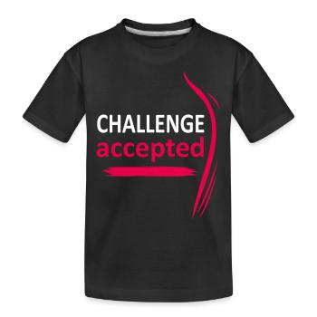 Défi accepté - T-shirt bio Premium Enfant - noir - Devant