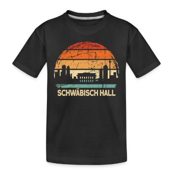 Schwäbisch Hall - Kinder Premium Bio T-Shirt - Schwarz - Vorne