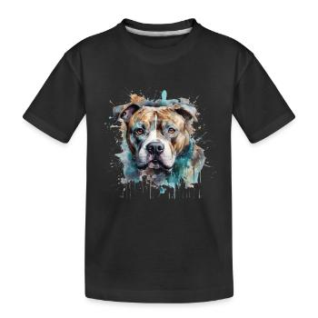 American Staffordshire Terrier - Kids' Premium Organic T-Shirt - black - Front