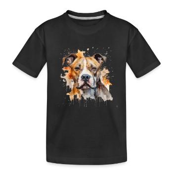 American Staffordshire Terrier - Kids' Premium Organic T-Shirt - black - Front