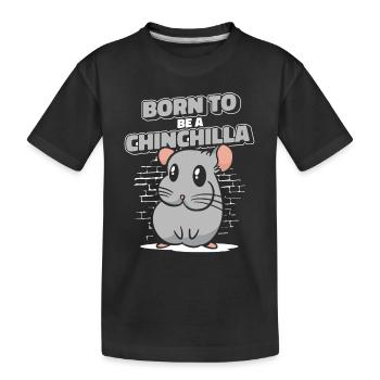 Né pour être un chinchilla à queue courte longue queue - T-shirt bio Premium Enfant - noir - Devant