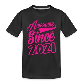 Génial depuis 2021 - T-shirt bio Premium Enfant - noir - Devant