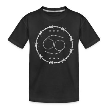 Signe du zodiaque Cancer - T-shirt bio Premium Enfant - noir - Devant