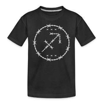 Signe du zodiaque du Sagittaire - T-shirt bio Premium Enfant - noir - Devant