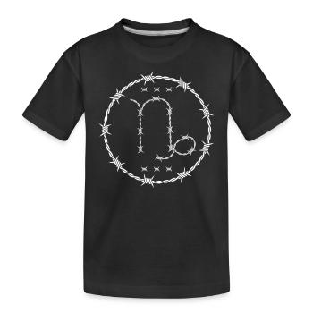 Capricorn zodiac sign - Kids' Premium Organic T-Shirt - black - Front