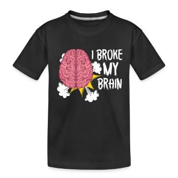 Cadeau de sensibilisation à la chirurgie cérébrale - T-shirt bio Premium Enfant - noir - Devant