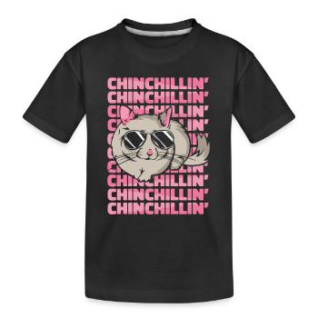 Chinchillin Shorttail Longtail Longhair - Kids' Premium Organic T-Shirt - black - Front