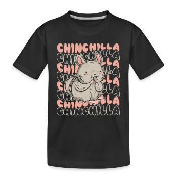 Chinchilla Longhair Shorttail Longtail - Kids' Premium Organic T-Shirt - black - Front
