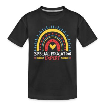 Expert en éducation spécialisée Enseignante en éducation spécialisée - T-shirt bio Premium Enfant - noir - Devant