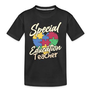 Special Education Teacher Profession Special Education Educator - Kids' Premium Organic T-Shirt - black - Front