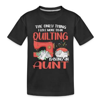 Quilting Gift Sewing Knitting Quilter - Kids' Premium Organic T-Shirt - black - Front