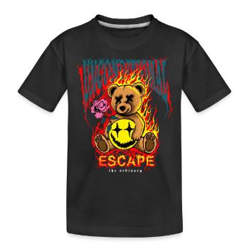 Bearstreet - Kids' Premium Organic T-Shirt - black - Front