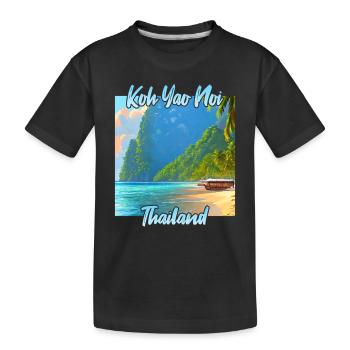 Coucher de soleil à Koh Yao Noi en Thaïlande - T-shirt bio Premium Enfant - noir - Devant