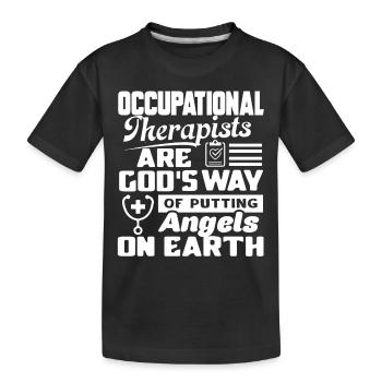 Occupational Therapists Angels - Kids' Premium Organic T-Shirt - black - Front