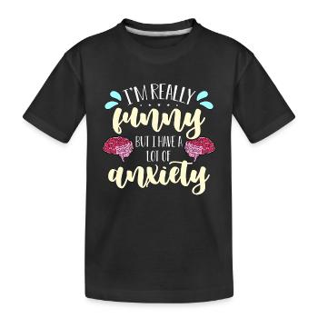 Mental Health I'm Really Funny But Mental Illness - Kinder Premium Bio T-Shirt - Schwarz - Vorne