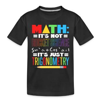 Mathelehrer - Kinder Premium Bio T-Shirt - Schwarz - Vorne