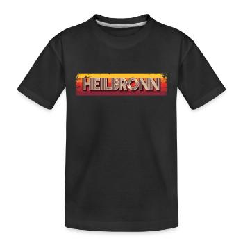 Heilbronnerin Heilbronner Heilbronn - Kinder Premium Bio T-Shirt - Schwarz - Vorne