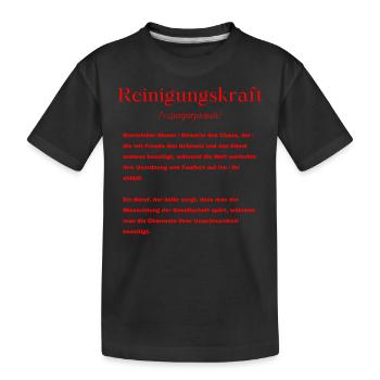 Reinigungskraft Definition - Kinder Premium Bio T-Shirt - Schwarz - Vorne