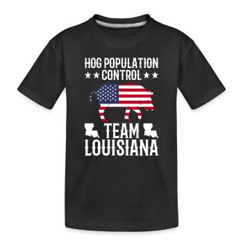 Schweinejagd Louisiana Design Für Die - Kinder Premium Bio T-Shirt - Schwarz - Vorne