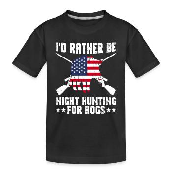 Patriotisches Wildschweinjagd-design Für Die - Kids' Premium Organic T-Shirt - black - Front
