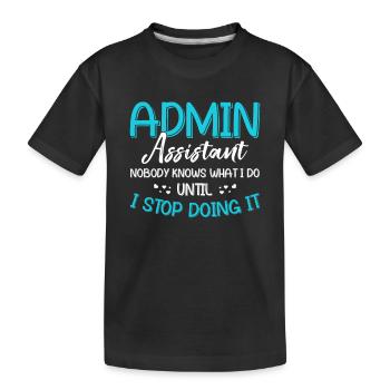 Journée des professionnels de l’administration - T-shirt bio Premium Enfant - noir - Devant
