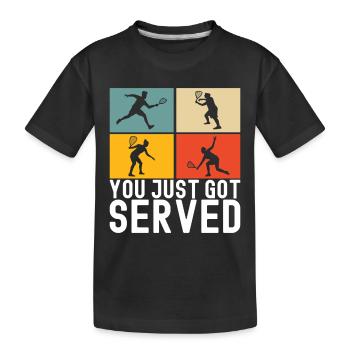 Joueur de racquetball - T-shirt bio Premium Enfant - noir - Devant