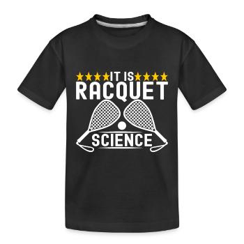 Joueur de racquetball - T-shirt bio Premium Enfant - noir - Devant