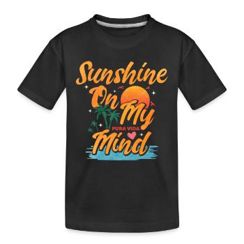 Pura Vida Sunshine Costa Rica Amérique latine - T-shirt bio Premium Enfant - noir - Devant