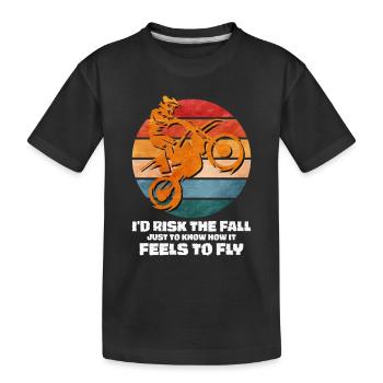 Motocross Supercross Comment ça fait de voler Dire - T-shirt bio Premium Enfant - noir - Devant