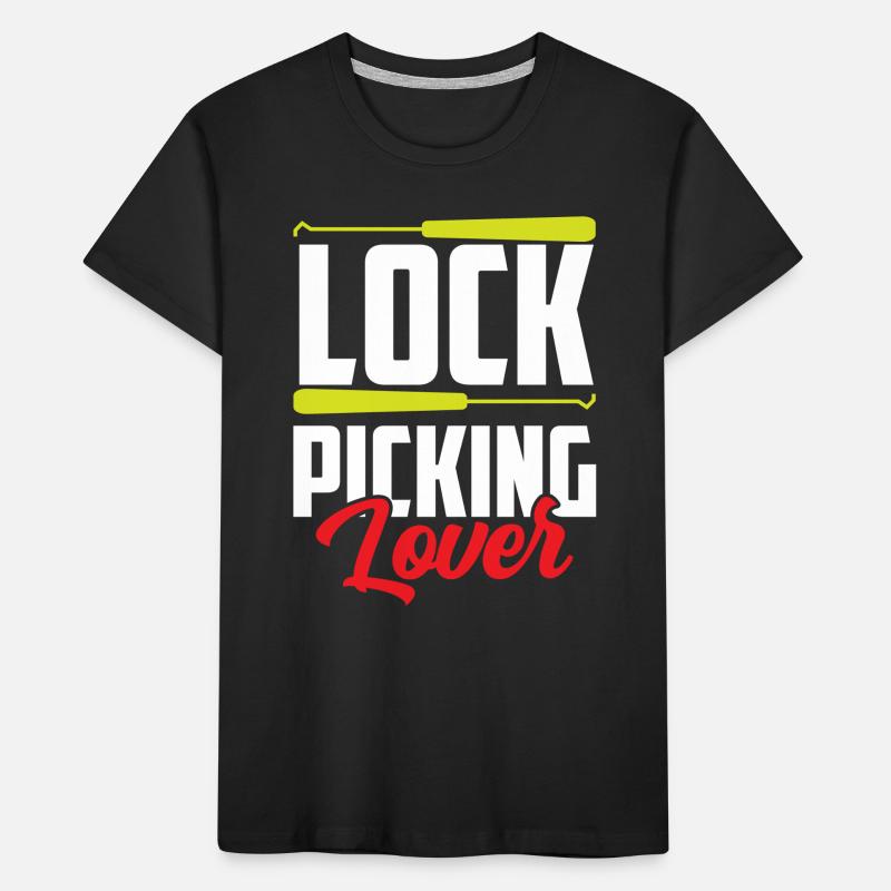 Lock Picking Lover Cracker Cracking Lock T-shirt bio Premium Enfant
