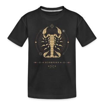 Skorpion Sternzeichen - Kinder Premium Bio T-Shirt - Schwarz - Vorne