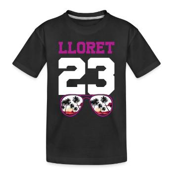 Lloret De Mar 23 Trikot 2023 - Kinder Premium Bio T-Shirt - Schwarz - Vorne