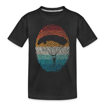 Leave a Heavenly Fingerprint While Skydiving - Kinder Premium Bio T-Shirt - Schwarz - Vorne
