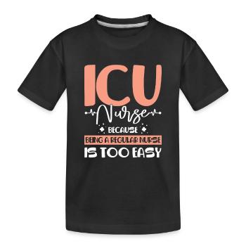 Soins intensifs infirmiers - T-shirt bio Premium Enfant - noir - Devant
