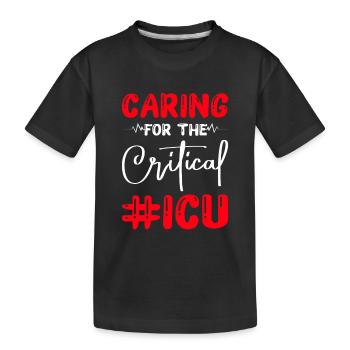 Infirmière en soins intensifs - T-shirt bio Premium Enfant - noir - Devant