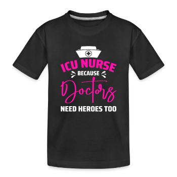 Soins intensifs infirmiers - T-shirt bio Premium Enfant - noir - Devant