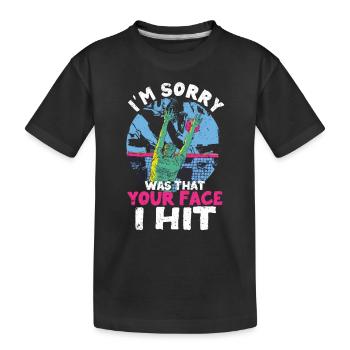 Je suis désolé, c’était ton visage que j’ai - T-shirt bio Premium Enfant - noir - Devant