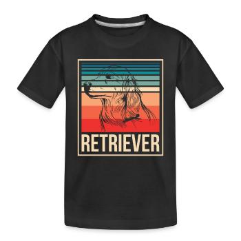 Retriever Retrievers Dictons Chien de compagnie - T-shirt bio Premium Enfant - noir - Devant